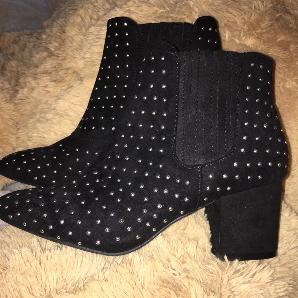 Black booties with gems - Picture 8 of 8